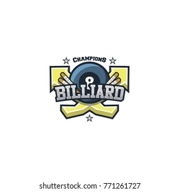 Billiard logo sport vector