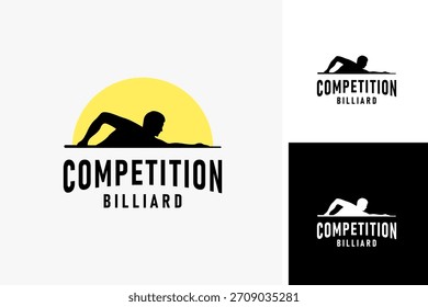 Diseño de icono de símbolo de logotipo de billar