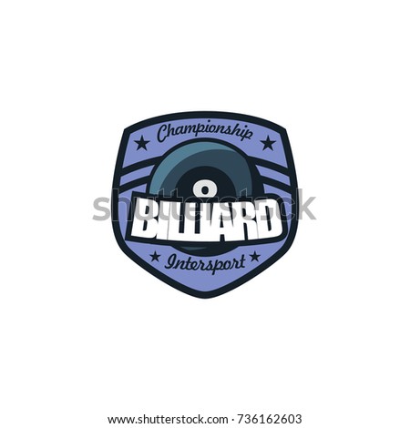 Billiard logo team and emblem vector