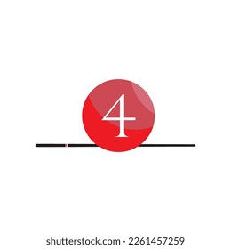 Billiard logo template. Billiard brand identity. Black and white isolated billiard ball logo concept. Game competition idea.
