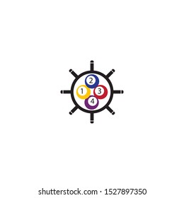 Billiard logo template vector icon design