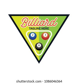 billiard logo with text space for your slogan / tag line, vector illustration