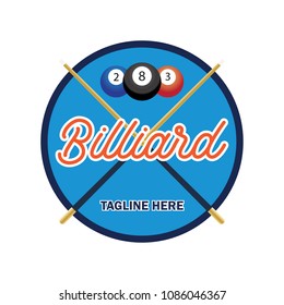 billiard logo with text space for your slogan / tag line, vector illustration
