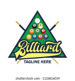 billiard logo with text space for your slogan / tag line, vector illustration