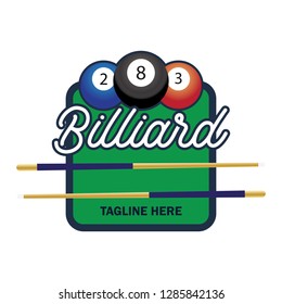 billiard logo with text space for your slogan / tag line, vector illustration