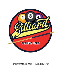 billiard logo with text space for your slogan / tag line, vector illustration