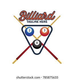 billiard logo with text space for your slogan / tag line, vector illustration