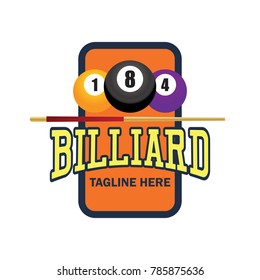 billiard logo with text space for your slogan / tag line, vector illustration