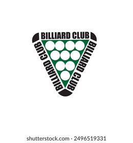 billiard logo typography vector graphic illustration