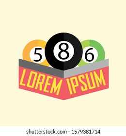 billiard logo vector icon. billiard badge symbol.
