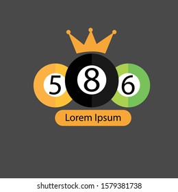 billiard logo vector icon. billiard badge symbol.