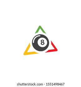 Billiard logo vector illustration template