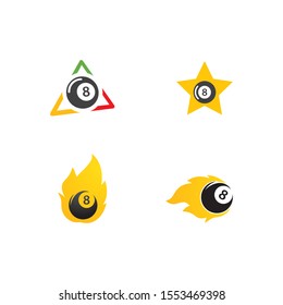 Billiard logo vector illustration template 