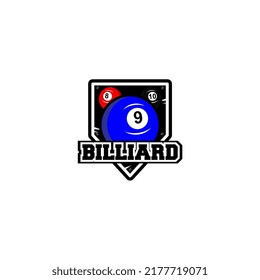 billiard logo vector, suitable for logos, icons, mascots, templates, etc