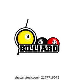 billiard logo vector, suitable for logos, icons, mascots, templates, etc