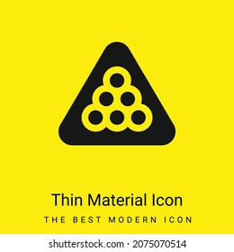 Icono de material amarillo brillante mínimo