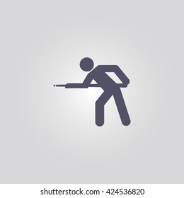 billiard player icon. billiard player vector. billiard player sign