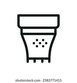 Billiard pocket line icon, billiard basket vector symbol with editable stroke