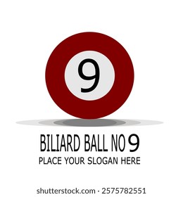 Billiard pool ball with number 9 snooker vector image