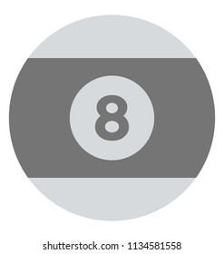 
Billiard pool ball with number eight
