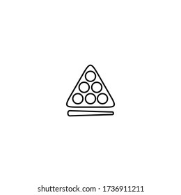 Billiard pool game equipment icon. Snooker symbol. 