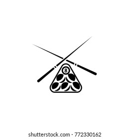 Billiard pool game equipment icon. Sports Accessory icon. Sport element icon. Premium quality graphic design. Signs, outline symbols collection icon for websites, web design on white background