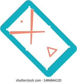 Billiard pool game trendy icon on white background for web graphic