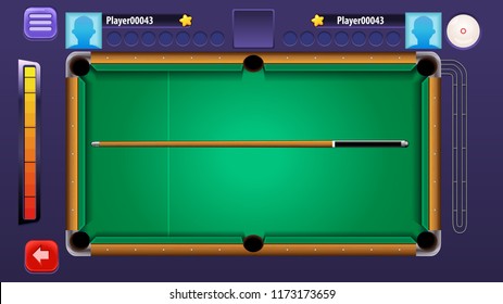 Billiard Pool Mobile Game Complete GUI Set - Assets