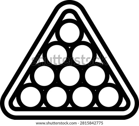 Billiard Pool Rack with Balls Triangle Icon Vector Illustration