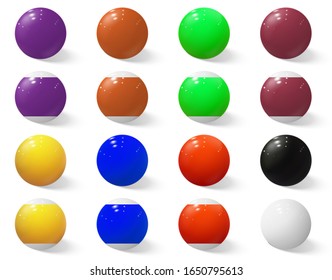 Billiard, pool or snooker balls without numbers.