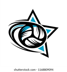 Billiard Pool Swoosh Star Logo