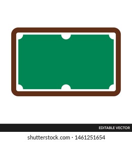 BILLIARD POOL TABLE ICON VECTOR