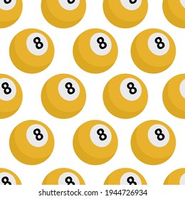 Billiard seamless pattern on white background. It is be perfect for digital paper and more