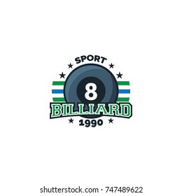 Billiard sport element logo vector