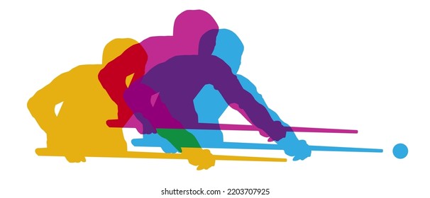 Billiard sport graphic in vector quality.