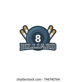 Billiard sport logo emblem vector