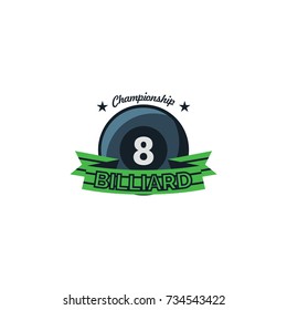 Billiard sport logo icon vector