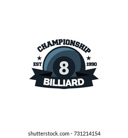 Billiard sport logo & symbol vector