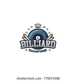 Billiard sport team logo vector