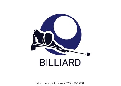 billiard sport vector line icon. playing billiard. sport pictogram, vector illustration.