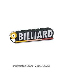billiard sport vector logo or icon. playing billiard. sport with modern design, vector illustration.