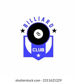 Billiard Sports Team Club Logo Championship Tournament Template Vector
