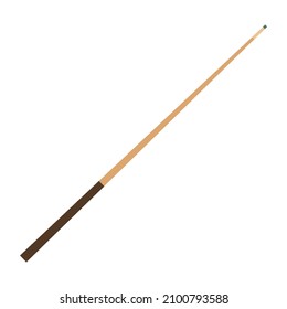 billiard stick flat clipart vector illustration