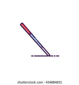 Billiard Stick Icon Illustration