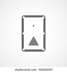 Billiard Table Flat Icon On White Background