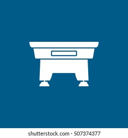 Billiard Table Flat Icon On Blue Background