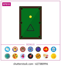 Billiard table icon