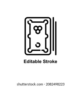 billiard table icon designed in outline style in sports icon theme