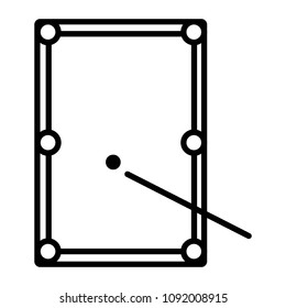 The billiard table icon. Game symbol. Flat Vector illustration
