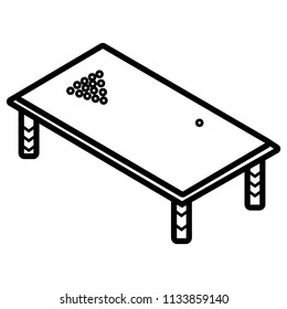  billiard table icon. Game symbol.